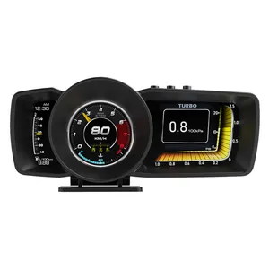 A600 Nieuwe Satellietfunctie Snelheidsmeter Auto Head-Up Displays Dubbele 3.5 Inch Scherm Universeel Obd2 Gps Head-Up Display