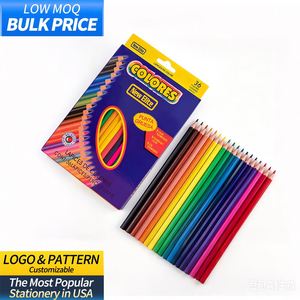 Ensemble de 24 crayons de couleur à base d'huile pour étudiants et enfants, kit de crayons à dessin et à peinture en gros - Product Image 1