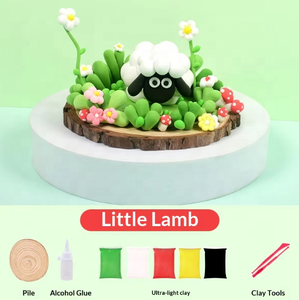 Fournisseur OEM – Kit d'art pour enfants : Pâte à modeler 4 couleurs avec outils de sculpture pour enfants, adultes, garçons et filles, Thème <span class=keywords><strong>Lapin</strong></span> et Jardin - Product Image 4