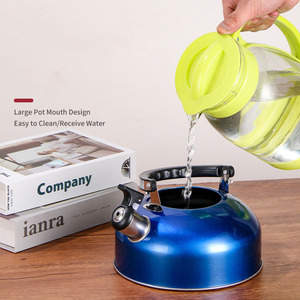 Stainless Steel Whistling <strong>Kettle</strong> Whistling Camping Bottle Lightweight Pot Teapot for Trips Hiking Home Office - Product Image 6