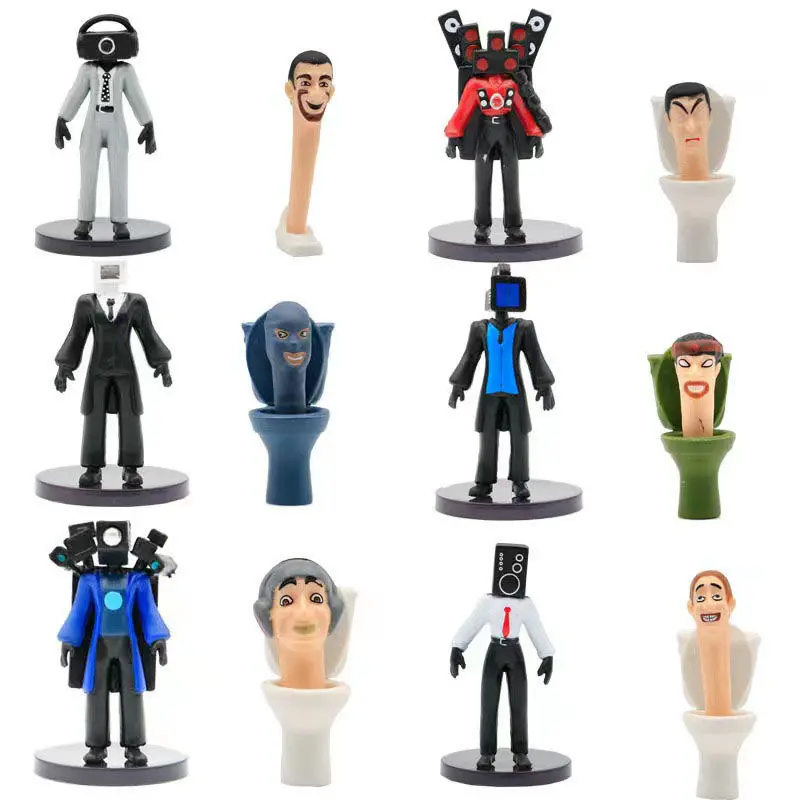 بالجملة شخصية لعبة Skibidi المرحاض PVC شخصيات العمل اللعب مضحك Speakerman Pvc جمع نموذج لعبة Skibidi المرحاض الأرقام