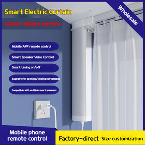 מסלול מנוע וילון חשמלי חכם עם זיגבי בקרת קול | וילונות אוטומטיים מודרניים לחדרי מגורים - Product Image 2