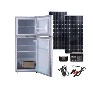 LP-BCD 138 Réfrigérateur à énergie solaire à double porte de 138L à usage domestique