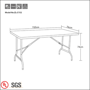Mejor jardín al aire libre barato Picnic portátil <span class=keywords><strong>Camping</strong></span> 5FT de plástico blanco plegable fiesta mesa de Picnic de plástico - Product Image 6