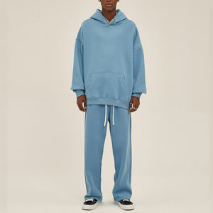 יצרן מותאם אישית גברים נשים סווטשירט מכנס כבד אום טק כותנה פליסה - Product Image 4