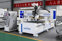 Routeur CNC 4 axes ATC pour le travail du bois, machine à fabriquer des portes à broche horizontale quadri-directionnelle 1325