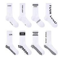 Chaussettes de sport personnalisées pour hommes, chaussettes de course à pied, logo personnalisé, chaussettes de sport en coton à compression, vente en gros