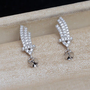 Componentes de Joyería Semi-Acabados S925, Plata, Diseño de Cereza, Accesorios para Pendientes, Perla Hueca con Incrustaciones 1015 - Product Image 4