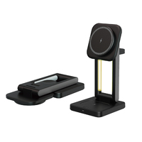 Support de chargeur sans fil magnétique pliable universel 3-en-1 Station de charge pliable pour une utilisation pratique des écouteurs
