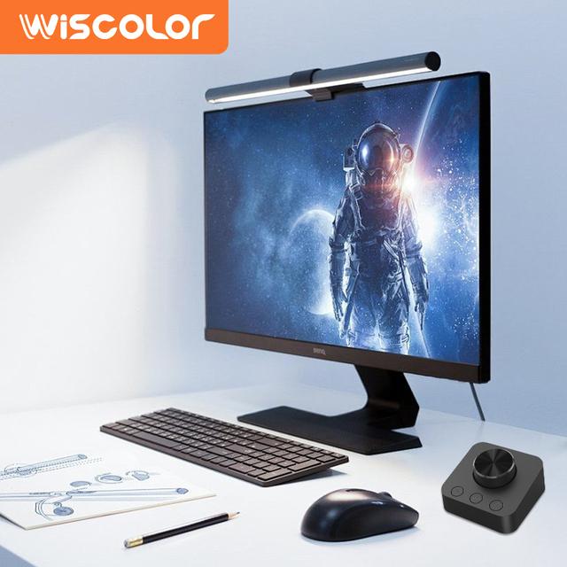 Dimmable Eye Protective No Screen Glare Monitor Lamp Smart LED Computer USB Powered LED Monitor Light Bar With Wireless Remote