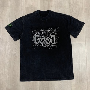 เสื้อยืดโอเวอร์ไซส์ผู้ชายปักลายเพชร รุ่น LOST ปี 2026 ผ้าฝ้าย 100% คอริบเนื้อนุ่ม สไตล์สตรีทแฟชั่นแนวสตรีทไฮสตรีท - Product Image 5