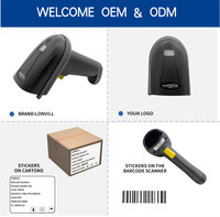 Scanner de codes à barres portable 2.4G en gros BT lecteur de code qr scanner de codes à barres 2d sans fil avec support