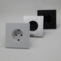 Prise murale double en aluminium pour panneau électrique français et prise de courant UE/US pour module de prise Vimar ou Legrand