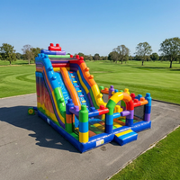 Château gonflable modulaire de qualité commerciale avec toboggan pour les jeux d'enfants en plein air