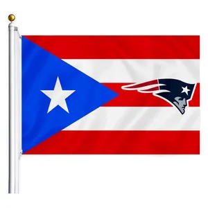 Bannière de drapeau de haute qualité personnalisée New England Patriots 3x5 ft Le Commonwealth de Porto Rico NFL Football