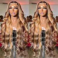 Perruque Lace Front sans colle 30 pouces, brun chocolat, 100% cheveux humains vierges double drawn, ondulations lâches, dentelle HD transparente brésilienne