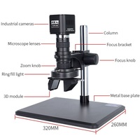 SANQTID 360 Rotatable 2D3D Electronic Optique Microscopios Scanning Camera Video Digital Monocular Microscope PCB Inspection