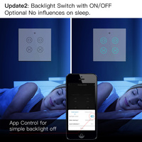 Interruptor Inteligente para Cortinas LangYeao de 2 Canales, WiFi Tuya, Control Remoto RF433, Compatible con Alexa y Google Home, Temporizador y Programación