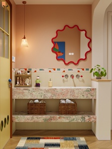 French Cream Wind Corinne Integrated Pot Intelligent Lighting <b>Mirror</b> <b>Wall</b> Hanging Bathroom Cabinet - Product Image 4