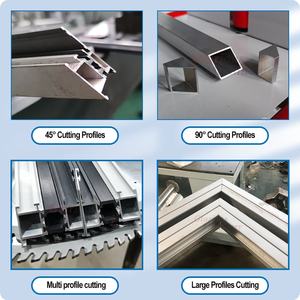Scie à découper les fenêtres à cadre en aluminium CNC automatique à commande numérique, moteur 3KW, compatible UPVC/PVC, <span class=keywords><strong>coupe</strong></span> à 45 degrés - Product Image 2