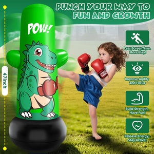 Sac de frappe gonflable dinosaure de 47 pouces de haut avec action de rebond pour enfants actifs de 3 à 8 ans, idéal pour jouer en intérieur/extérieur - Vente en gros - Product Image 2