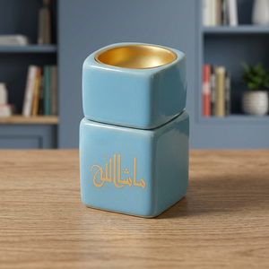 Porte-encens en résine écologique de qualité supérieure, élégant, fait main, tendance, brûleur de parfum à la fleur d'oranger, brûleur de bakhoor - Product Image 1