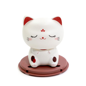 <span class=keywords><strong>Pas</strong></span> <span class=keywords><strong>cher</strong></span> Fortune Main faisant signe chat solaire chat porte-bonheur <span class=keywords><strong>maneki</strong></span> <span class=keywords><strong>neko</strong></span> solaire mignon grosse tête petits yeux et grands yeux chat de fortune - Product Image 4