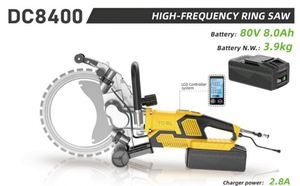 DC8400 Lithium <b>Battery</b> Powered Concrete Wall <b>Ring</b> Saw 290mm Depth Wall Saw - Product Image 2