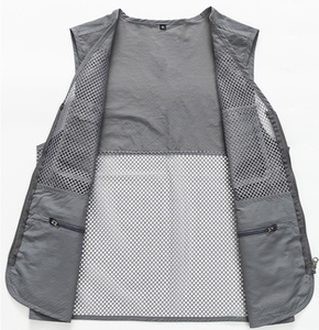 Gilet de travail en maille à poches multiples, personnalisé, vêtements de pêche de chasse, tenue de <span class=keywords><strong>photographe</strong></span>, uniforme de directeur - Product Image 2
