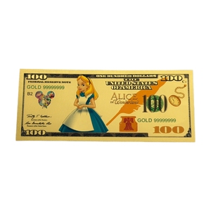 2026 America <strong>Alice</strong> <strong>in</strong> <strong>Wonderland</strong> Banknote <strong>in</strong> 24K Gold Plated for Gifts - Product Image 3