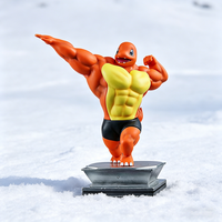 Figurine de lézard musclé en résine, modèle de décoration amusant pour adultes, en boîte