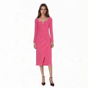 فستان عالي الجودة للسيدات الفيتنامية المتخصصة تصميم الأزياء الفستان الأبيض الشق مزاجه الخصر فستان طويل - Product Image 3