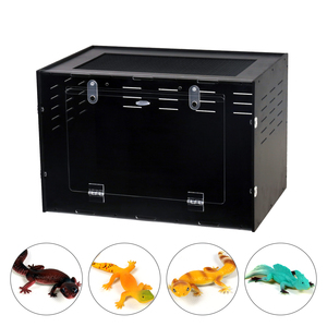 Boîte d'emballage double porte magnétique en acrylique pour terrarium, <span class=keywords><strong>cage</strong></span> empilable pour animaux arboricoles, treillis, plafond pour reptiles. - Product Image 6