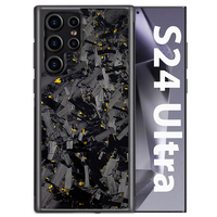 Étui de protection en fibre de carbone pour Samsung S26 Ultra avec grand motif sur la coque du téléphone