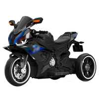 Moto électrique pour enfants avec éclairage et musique, tricycle multifonctionnel en plastique avec roues auxiliaires pour enfants, intérieur/extérieur