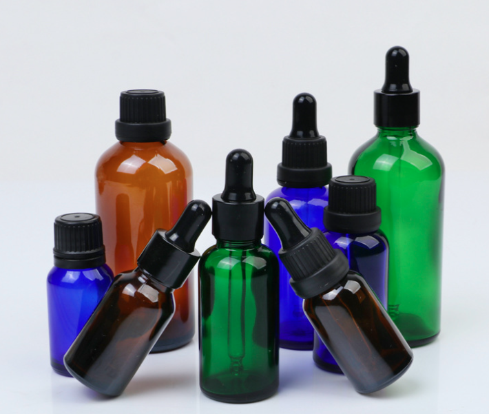 Promotion empty 5 10 15 20 30 50 100ml  amber glass  oil bottle with dropper dropper bottle with measurement markings