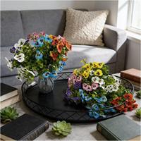 Fleurs d'eucalyptus artificielles séchées, réalistes, résistantes aux UV, plantes grimpantes modernes pour jardinage, toucher naturel, pour intérieur et extérieur