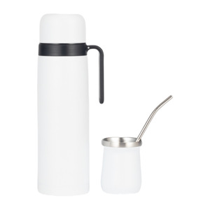 Botol Vakum Isolasi Stainless Steel Dinding Ganda Portabel 800ml dengan Desain Klasik dan Pegangan Set Cangkir Air Portabel untuk Perjalanan - Product Image 3