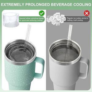 Bandeja para Cubitos de Hielo para Vasos Stanley de 30 y 40 oz, Moldes de Silicona para Cubitos de Hielo con Tapa y Contenedor, Máquina para Hacer Hielo para Enfriar Cócteles - Product Image 3