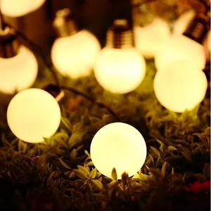 सबसे अच्छा आउटडोर उद्यान सौर ऊर्जा छुट्टी प्रकाश मिनी क्रिसमस पार्टी गर्म सफेद स्ट्रिंग रोशनी का नेतृत्व किया