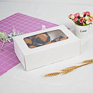 Tùy chỉnh Mini <span class=keywords><strong>Cupcake</strong></span> Hộp 12 24 lỗ Thiết kế hộp nâu trắng <span class=keywords><strong>cupcake</strong></span> hộp - Product Image 3