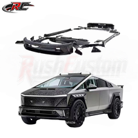 Kit de carrosserie MSY Style en fibre de carbone sèche pour Tesla Cybertruck : Lame avant, diffuseur arrière, jupes latérales et aileron arrière pour un look agressif