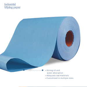 Lingettes en papier <span class=keywords><strong>TESO</strong></span> WIP-X8001 bleues écologiques pour meubles, rouleau jumbo 500 lingettes/rouleau, avec logo personnalisé, vente en gros de chiffons de nettoyage - Product Image 1