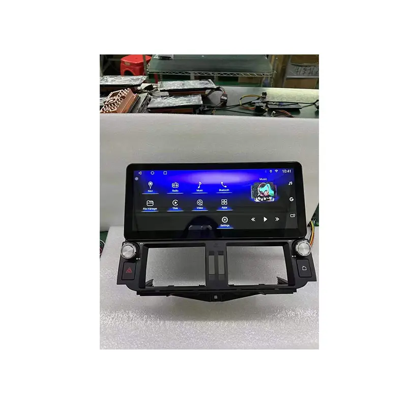 Nueva pieza de Control de clima Digital AC asiento trasero interruptor de Panel de aire acondicionado de CA LCD táctil para Toyota Prado radio 2010 2011 2015