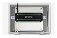 Waveshare Modbus modul Relay RTU 32-Ch, antarmuka RS485, dengan beberapa sirkuit perlindungan isolasi, casing Rail-Mount