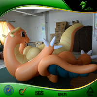 Dragon orange gonflable en PVC, animaux, gros seins, poupée gonflable xxx pour hommes