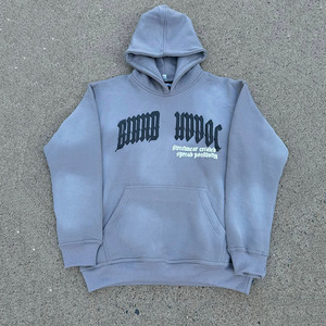 Ensemble 2 pièces de sweat à capuche et pantalon de survêtement de sport personnalisés pour hommes, survêtement de rue brodé et délavé à l'acide, survêtement en éponge pour hommes - Product Image 2