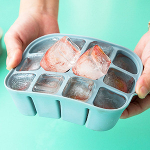 Eco-Friendly Freezer Storage Tray for Baby Food Soft <b>Silicone</b> Ice Cube Mold Food Grade Supplement Mold Ice Mold Trays - Product Image 2