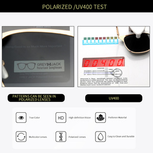 แว่นกันแดดกอล์ฟแจ็คสแควร์ UV400 เลนส์โพลาไรซ์ TAC กรอบโลหะสำหรับทุกเพศป้องกันแสงสะท้อนม่านบังแดดสำหรับขับขี่ 1605 - Product Image 5