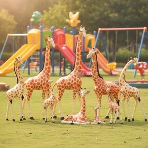 Sculture di Animali in Resina per <span class=keywords><strong>Zoo</strong></span> e Giardino, Statua di Giraffa Realistica a Grandezza Naturale Dipinta a Mano, Decorazione Creativa per Matrimoni - Product Image 2